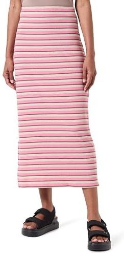 PIECES - PCKARLEE - Rok - Bruin - 3/4 Lengte - Gestreept