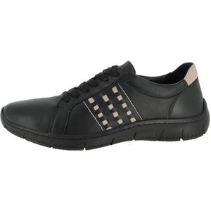 Andrea Conti Lage sneakers voor dames, zwart, zilvergrijs, 36 EU