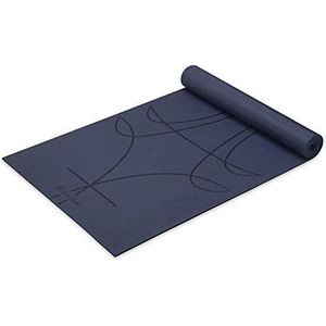 Gaiam Yogamat - uitlijningsprint Premium 6 mm dikke antislip oefening en fitnessmat voor alle soorten yoga, Pilates en vloertrainingen (68 ""x 24"" x 6 mm dik), inkt
