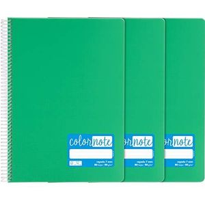 Grafoplás 98523220 notitieboeken, A4, gelinieerd, 7 mm, 80 vellen, 90 g, groen, polypropyleen, serie ColorNote