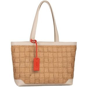Gabor bags Aurea Shopper voor dames, schoudertas, ritssluiting, groot, beige, beige, Large, mode