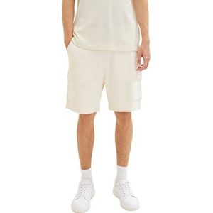 TOM TAILOR Denim Uomini Bermuda sweatpants shorts 1035679, 12906 - Wool White, XS