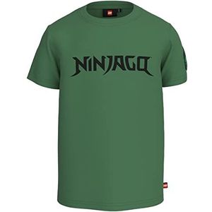 LEGO Jongen Ninjago Jungen T-Shirt met Ärmelabzeichen Ninja LWTaylor 106, 884 Donkergroen, 104