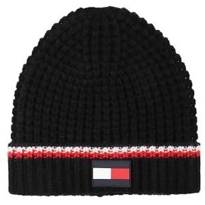 Tommy Hilfiger Mannen Shaker kleur geblokkeerde manchet hoed muts, zwart, one size, Zwart, One Size