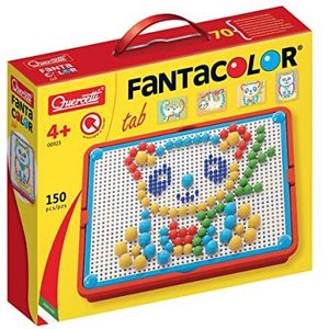 Quercetti 0923 Quercetti-0923 FC Portable Small d.15, Kids' Mosaic Kits-STEAM Toy,Multicolor