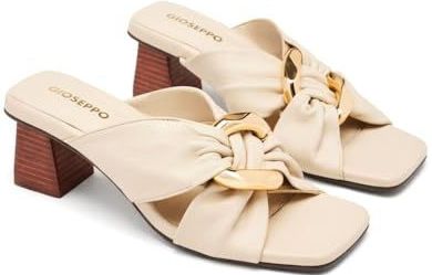 GIOSEPPO - Alstead - Damessandalen - Ivoorwit - Natuurlijk Leer