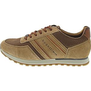 bugatti - Sneakers Laag - Bruin / Lichtbruin - Leer / Suède - Flexibele Zool