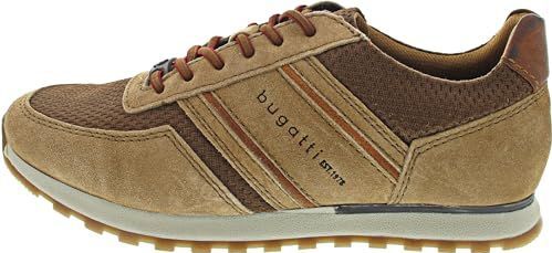 bugatti - Sneakers Laag - Bruin / Lichtbruin - Leer / Suède - Flexibele Zool