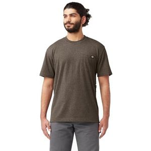 Dickies Zwaargewicht T-shirt voor heren met ronde hals en korte mouwen, Chocolade Bruin, XL
