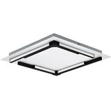 EGLO Zampote Plafondlamp - LED - 38 cm - Wit/Zwart - Dimbaar