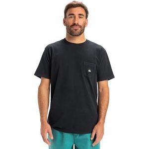 Quiksilver - Salt Water Pocket Ss Tee - T-shirt - Zwart - Katoen