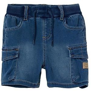 NAME IT Jongen jeansshort baggy fit, blauw (medium blue denim), 110 cm