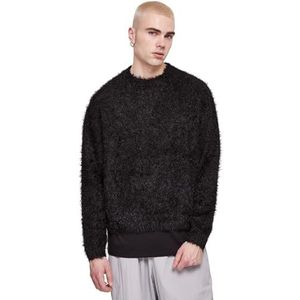 Urban Classics Heren Sweatshirt Feather Sweater Black XXL, zwart, XXL