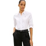 Blouse - Effen - Katoen - Lange Mouw - Normale Pasvorm