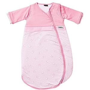Gesslein Bubou 771179 Babyslaapzak met afneembare mouwen: temperatuurregulerende slaapzak voor pasgeborenen, baby maat 70 cm, haas roze/roze