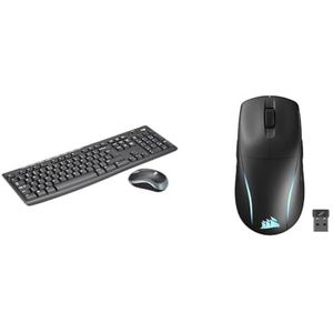 Logitech MK270 Draadloos Toetsenbord & CORSAIR M75 WIRELESS RGB Lichtgewicht FPS