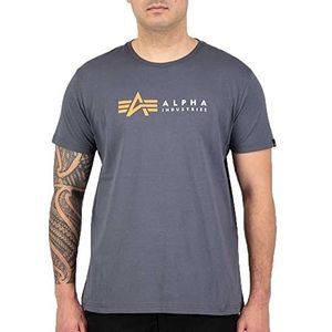Alpha Industries - Alpha Label T-Shirt - Grijs Zwart - 100% Katoen