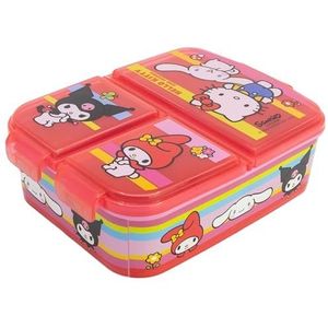 Hello Kitty and Friends Lunchbox met 3 vakken voor kinderen