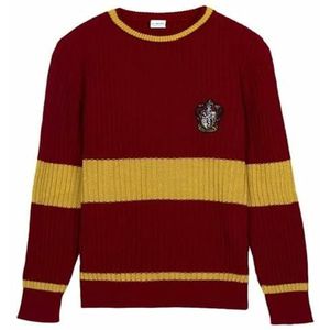 CERDÁ LIFE'S LITTLE MOMENTS - Harry Potter gebreide trui voor dames en heren met ronde hals en lange mouwen in jersey-stijl, officieel Warner Bros gelicentieerd product, Rood, XXL