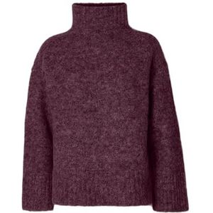 Selected - Gabriella - Gebreide Trui - Hoge Hals - Lange Mouwen - Relaxte Pasvorm