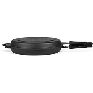 Tognana Sphera dubbele pan, rond, inductiebodem, aluminium, zwart, diameter 30 cm