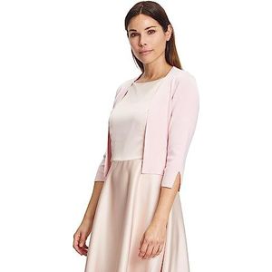 Vera Mont Gebreide damesbolero met lange mouwen, roze, XL