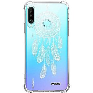 Evetane - Siliconen hoesje voor Huawei P30 Lite/ P30 Lite XL - Zachte en versterkte bescherming - Schokbestendige hoeken - Dun en transparant - Achterkant - Attrape Reve White