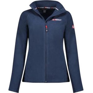 Geographical Norway Tugama Lady Fz - Dunne fleece voor dames, warm, ritssluiting, herfst, winter, lente, warm, dames, lange mouwen, kleding, bonttrui, zacht, comfortabel (marineblauw XXL), Marineblauw