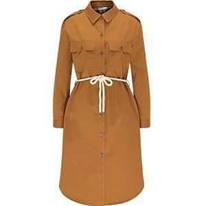 DreiMaster Dames blousejurk jurk, cognac, XL