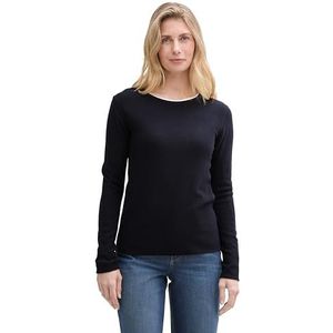 Tom Tailor - Regular Fit - Gebreide Pullover - Gestreept - Katoen en Viscosemix