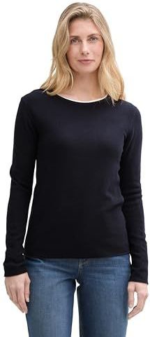 Tom Tailor - Regular Fit - Gebreide Pullover - Gestreept - Katoen en Viscosemix