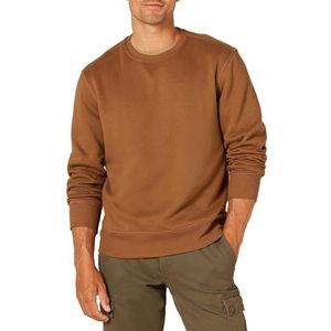 Amazon Essentials Men's Fleecetrui met ronde hals (verkrijgbaar in grote en lange maten), Toffeebruin, L