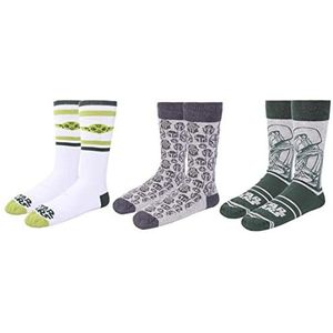 CERDÁ LIFE'S LITTLE MOMENTS Baby Boys 3 Calcetines Algodón De Licencia Oficial The Mandalorian Set van 3 katoenen sokken, officiële Disney-licentie, veelkleurig, 36, Meerkleurig, 36