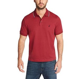 Nautica Men's Classic Fit Short Sleeve Dual Tipped Collar Polo Shirt