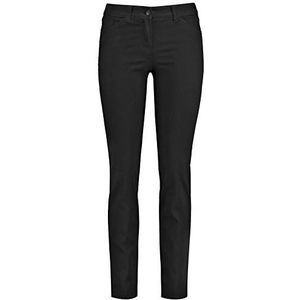 GERRY WEBER Dames 5-pocket jeans Best4me slanke pasvorm 5-pocket, Black Black Denim, 38 NL Kort