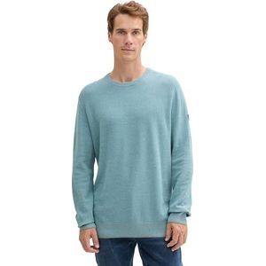 TOM TAILOR heren trui, 37638 - Teal Grey Mouline, L