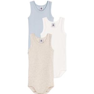 Petit Bateau - A0cx0 - Bodysuit - Mouwloos - Uniseks - 3 Stuks