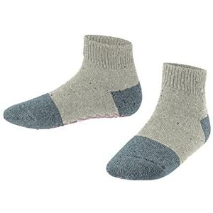 ESPRIT Effect Unisex Kinderen Slofsokken Duurzaam Wol Blauw Grijs Roze dik warm winter antislip huissokken thermo kort zonder patroon 1 Paar