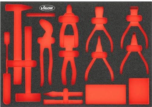 Vigor - V5637N-L - Zacht Schuimrubberen Inzetstuk - 1 stuk - Draadmaat L - 563 x 393 x 35 mm