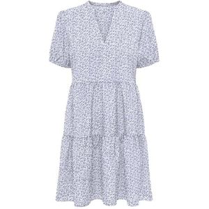 ONLY Dames Onlnova Life Elite S/S Thea Dress AOP, midnight navy, L