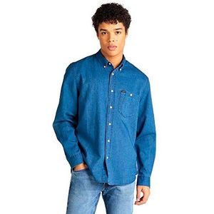 Lee Homme Riveted Shirt Vrijetijdshemd, Blauw (Washed Blue Lr), Small