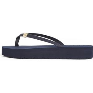 Tommy Hilfiger - Sportieve Teenslippers - Zwart - Polyurethaan/Polyester