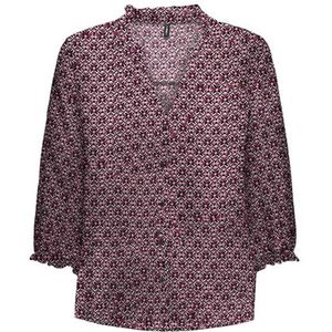 Onlnova Life Vis 3/4 Rina Top, Cabernet, XS