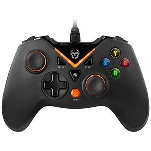 Gamepad voor pc/PS3, USB-aansluiting, ergonomisch design, programmeerbare toetsen, ideaal voor videogames en nauwkeurige bediening.
