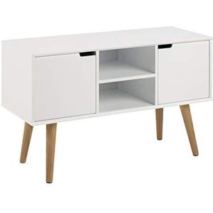 AC Design Furniture 60639 dressoir Mariela, deuren 2 stuks, bodem 1 stuk hout, 96 x 38 x 62,5 cm, wit