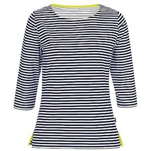 Trigema T-shirt voor dames, Navy/bont, M