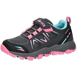 Lico Unisex Allen Vs Cross-hardloopschoen voor kinderen, antraciet, roze, turquoise, 25 EU