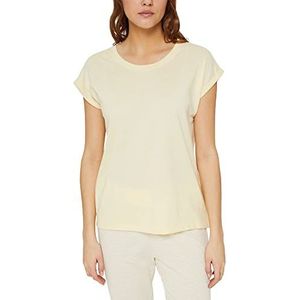 ESPRIT Dagelijks Cotton Nw Ocs Shirt Sslv Pyjamashirt voor dames, Pastel Geel 2, 38 NL