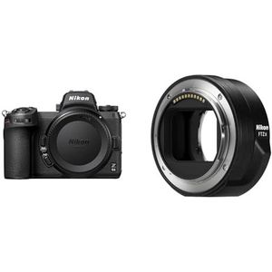 Nikon Z6 II Compact Systeemcamera Behuizing - 24,5 MP FULL-FRAME sensor - 14 bps - 2 kaartslots - Grote Z lens - 4K video - VOA060AE - Zwart & Nikon JMA905DA camera lens adapter