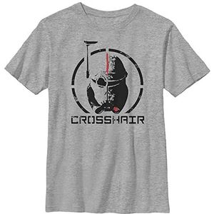 Star Wars Boy's Boy's Short Sleeve Classic Fit T-shirt, Heather Grey, XS